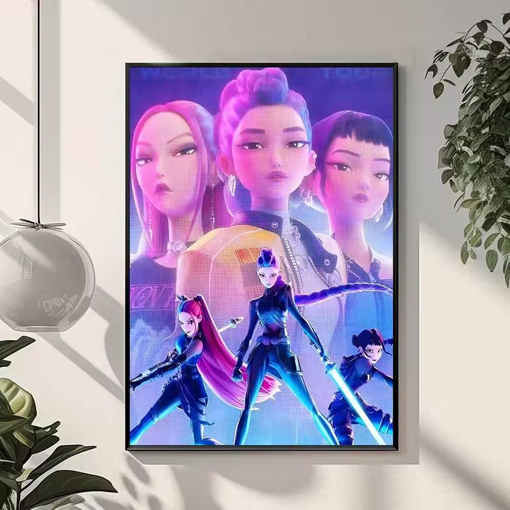 Malowanie po numerach diamentami 5D Nowe Kpop Film Anime Malowanie diamentami 5d DIY Rumi Mira Zoey Kreskówkowa Dziewczynka Wzór haftu krzyżykowego Mozaika Boże Narodzenie Wystrój domu