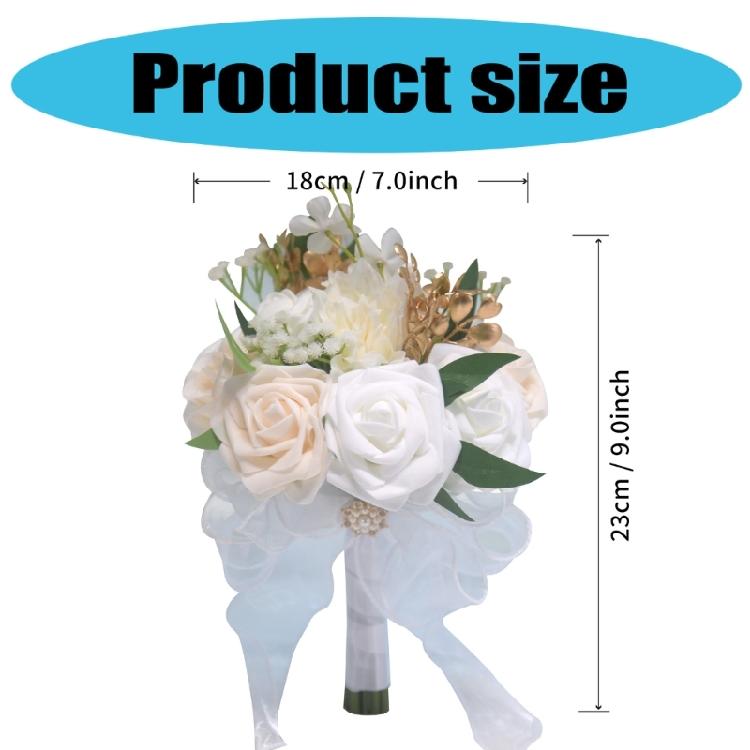 Decoration Wedding Bouquet Artificial Flowers Bride Handmade Durability Bouquet for Wedding Party Home Table Decoration