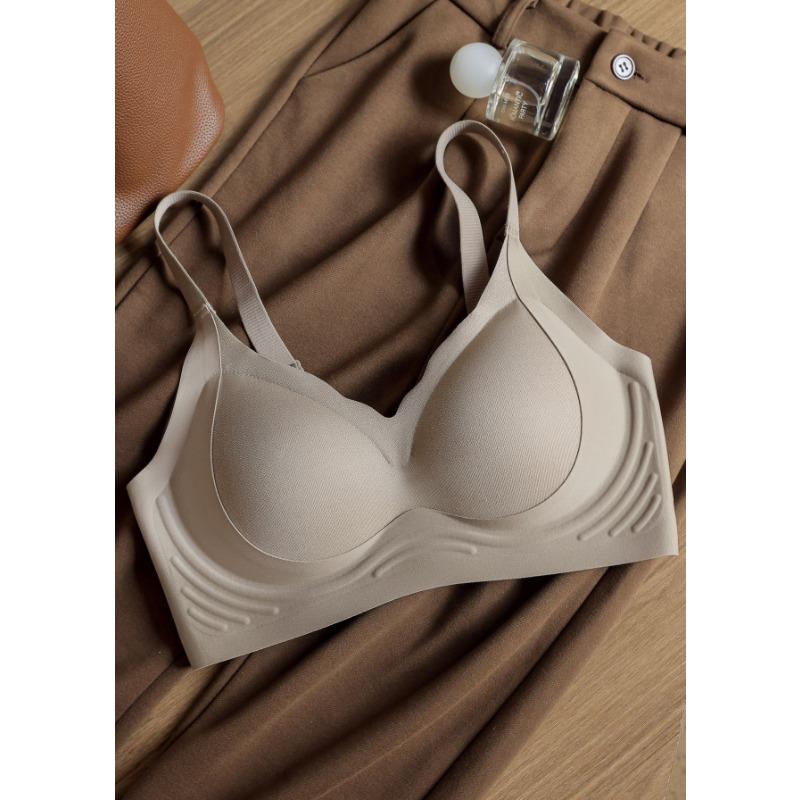 Women Seamless Wireless Fixed Cup Comfortable 3d Shaping Lift Gathering Bra