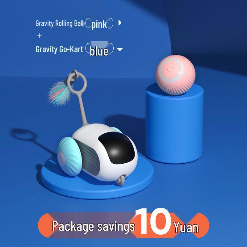 Smart Cat Racing Car Toy: Self-Entertaining Remote Control with Gravity Mouse Stick for Cats