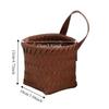 Hand-Woven Imitation Rattan Hanging Basket Plastic Garlic Ginger Storage Basket  for Kitchen