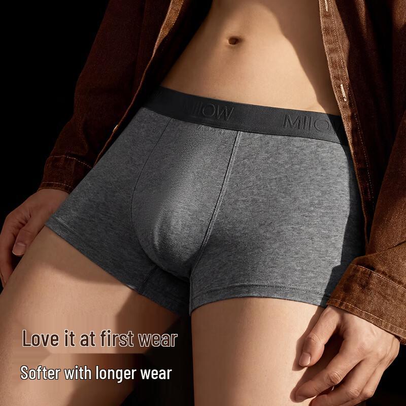 Mao Ren Men's Cotton Boxer Briefs 4-Pack