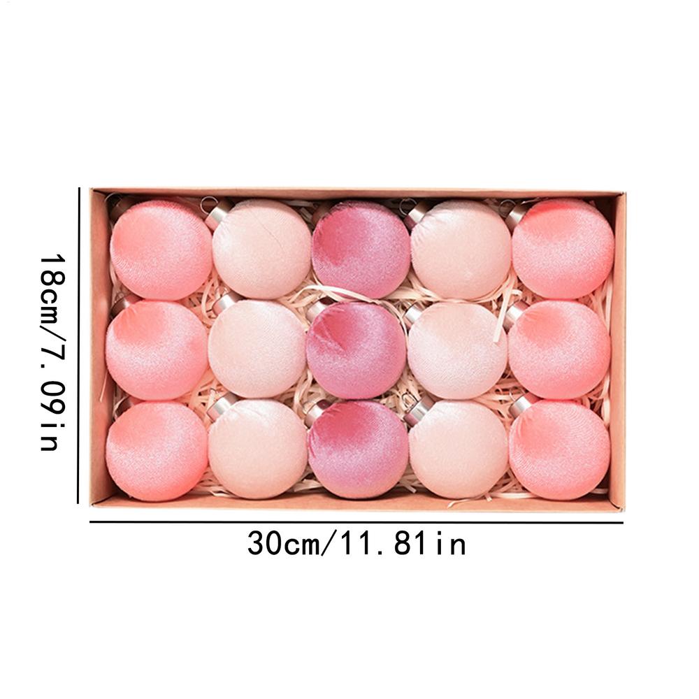 Velvet Christmas Tree Balls Tree Decor Christmas Balls 15X Velvet Balls Set Home Decor Christmas Tree Ornaments Wedding Holiday