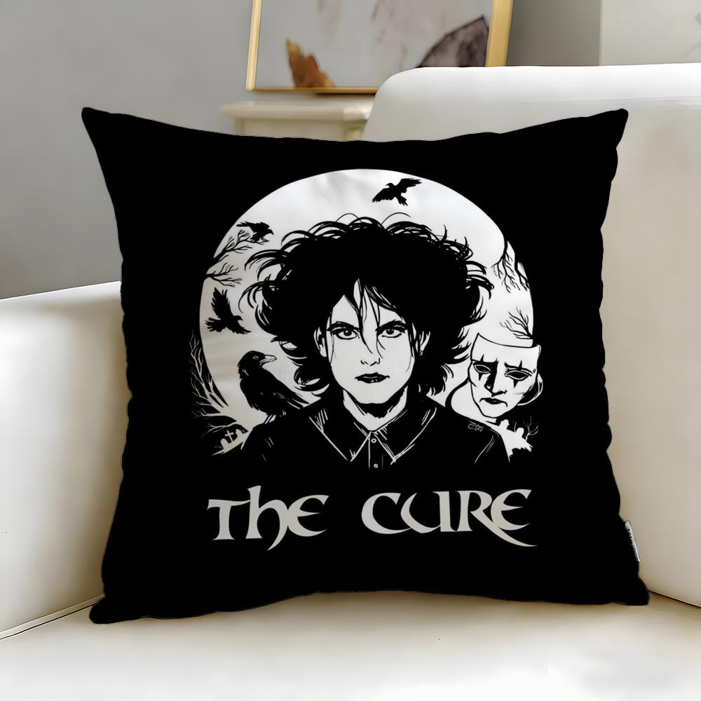classic band The Cure Cushion Cover Soft  EasyWash Pillow Case  Versatile for Couch Bed Travel and Office