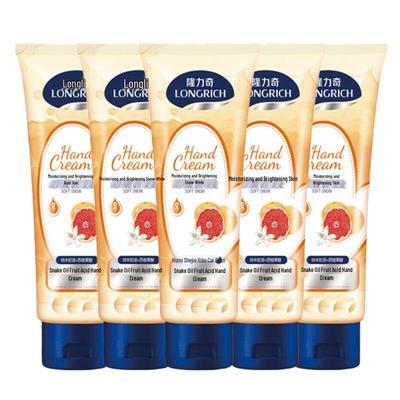 Longliqi Schlangenöl & Fruchtsäure Feuchtigkeitsspendende Handcreme, 5 x 50g