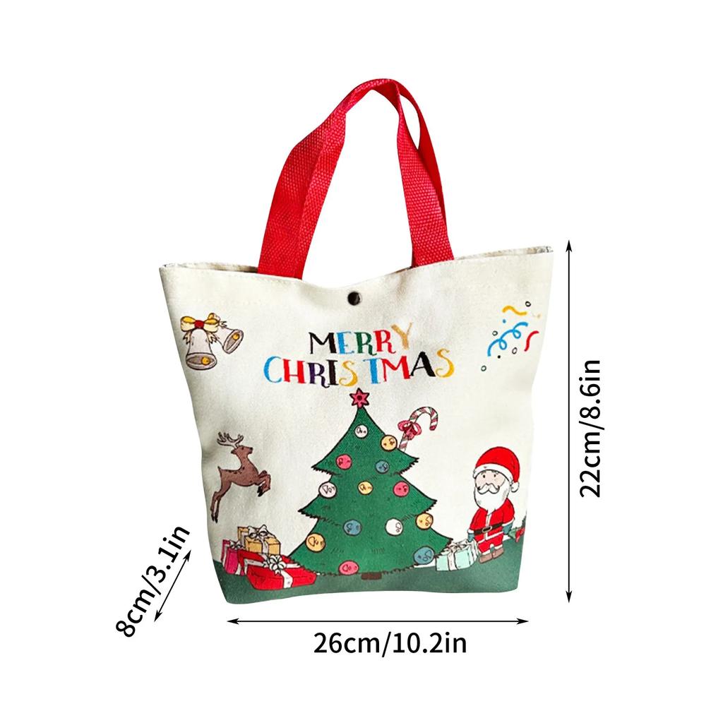 Christmas Gift Bag 2025 - Reusable Xmas Tote for Gifts, Festive Party Shopping & Holiday Decoracao Natal Decoration