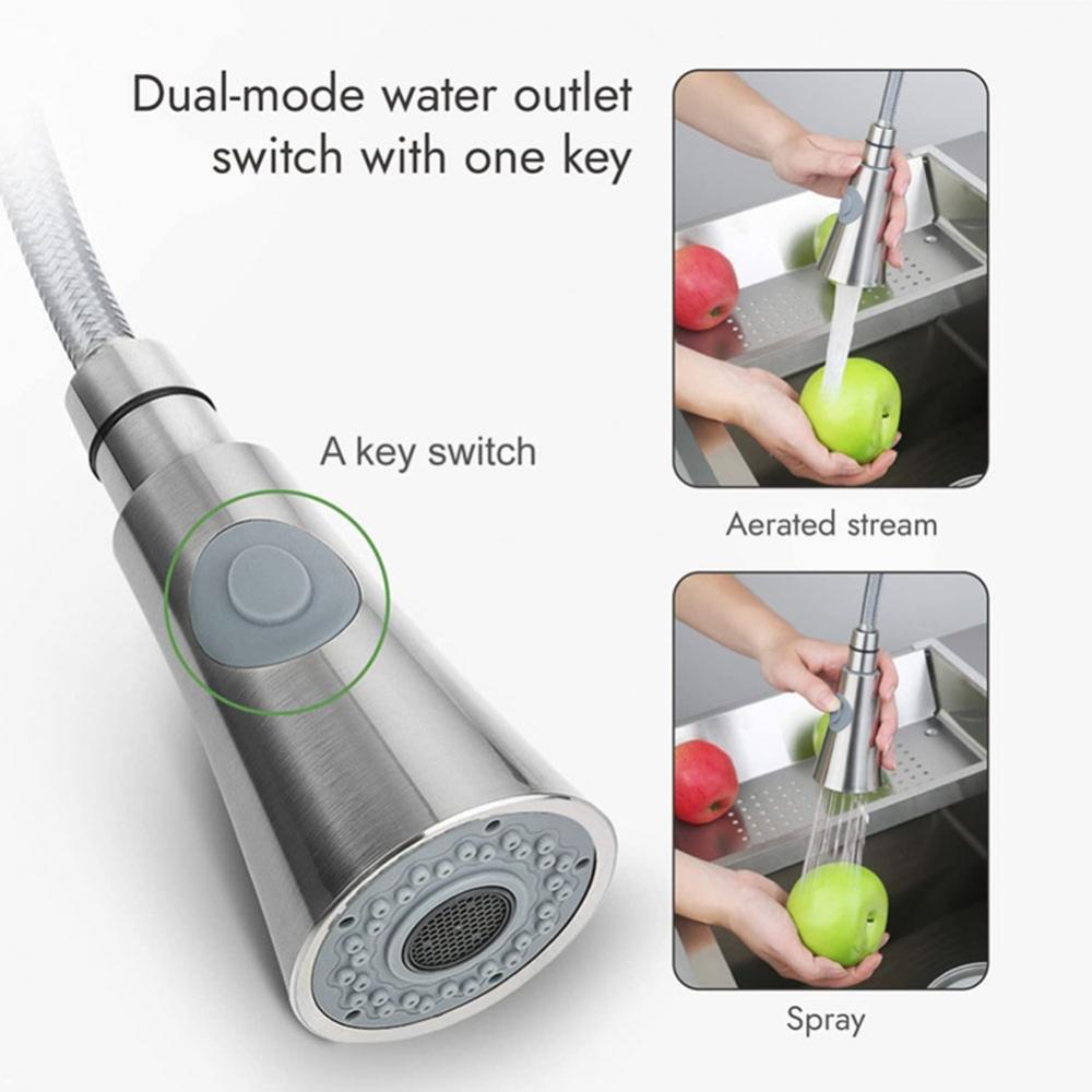 ABS Plastic Spray Head Kitchen Pull-out Shower Two-stage