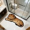 Absorbent Tiger Carpet Rug 2D Flat Wolf Floor Mat New Lion Doormat  Bedroom Bathroom