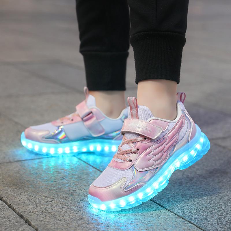 Colorful LED Luminous Low-Top Sneakers for Casual Sports and Dance - Unisex Korean Style