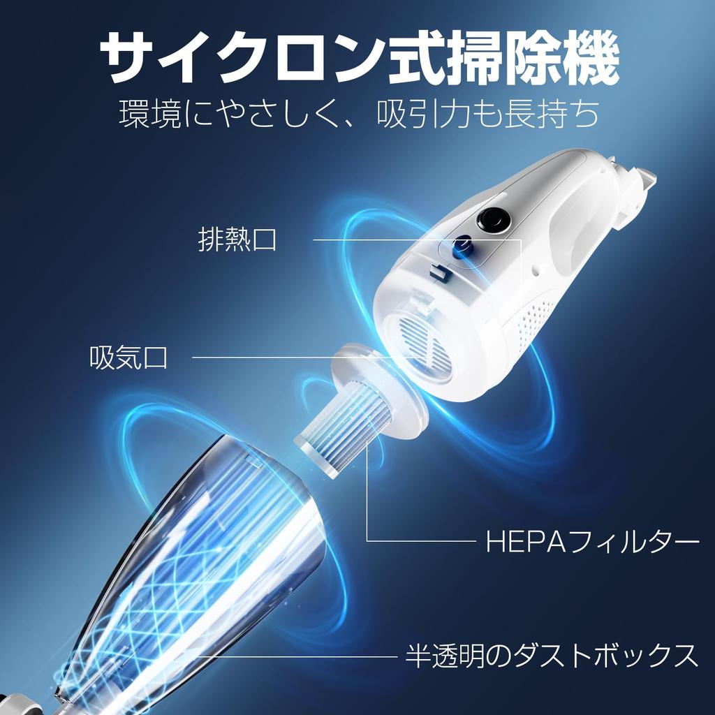 COMHOMA Corded Handheld Vacuum Cleaner with Cyclone Powerful Perfect for No Charging Easy Stick Suitable for Hard and PSE HEPA Function, 2-Way