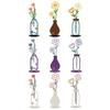 3pcs Gift Creative 2D Vase Iron Decorative Flower Vase Ornaments Flat Shape Colorful Shelf Desktop Decoration Desktop Decor