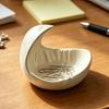 Storage Box Moon Shape Design 3D Printed Organizer Smooth Edges Space Saving Container for Desktop Small