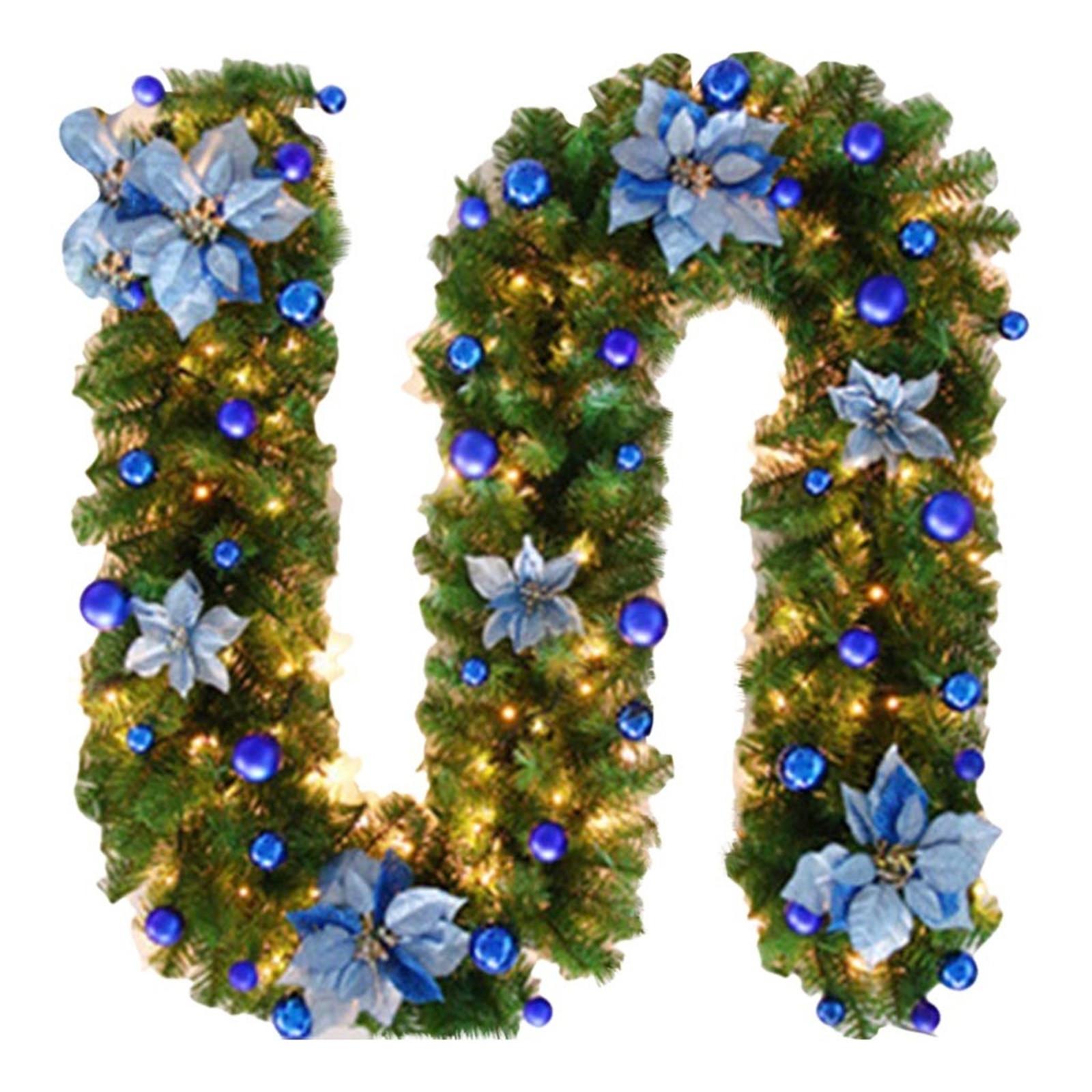 

Рождественское светодиодное украшение для елки, висящее украшение из ротанга, красочное украшение для рождественской вечеринки One Size