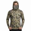 Sudadera con capucha de camuflaje ligera para caza para hombre con protección UPF 50+, secado rápido, manga larga, camisa de pesca con capucha