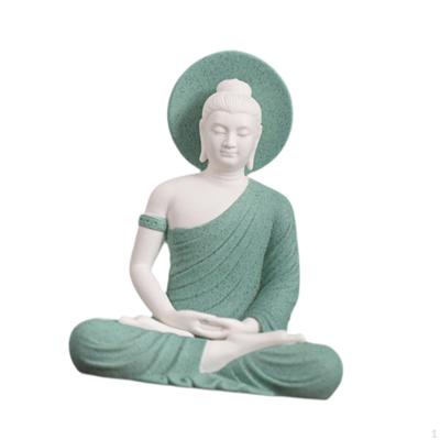 Buddha Statue ,Tabletop Decoration, Ceramic Home Decor ,Crafts Sculpture Ornament for Apartment