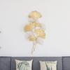 Ginkgo Leaf Iron Art Wall Hanging - 3D Metal Decor for Living Room Entrance