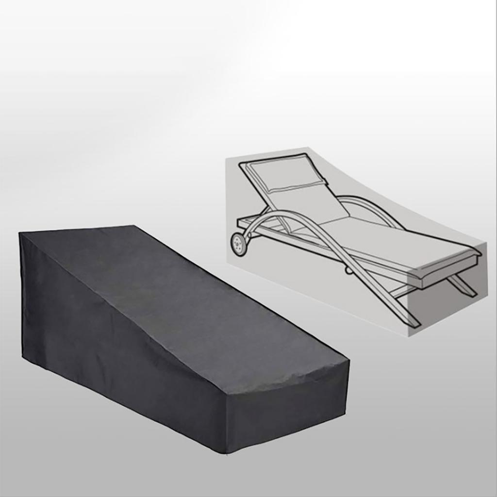 Waterproof Outdoor Chaise Lounge Cover UV Resistant Dustproof Patio Sunlounger Chair Protector for Lawn Furniture