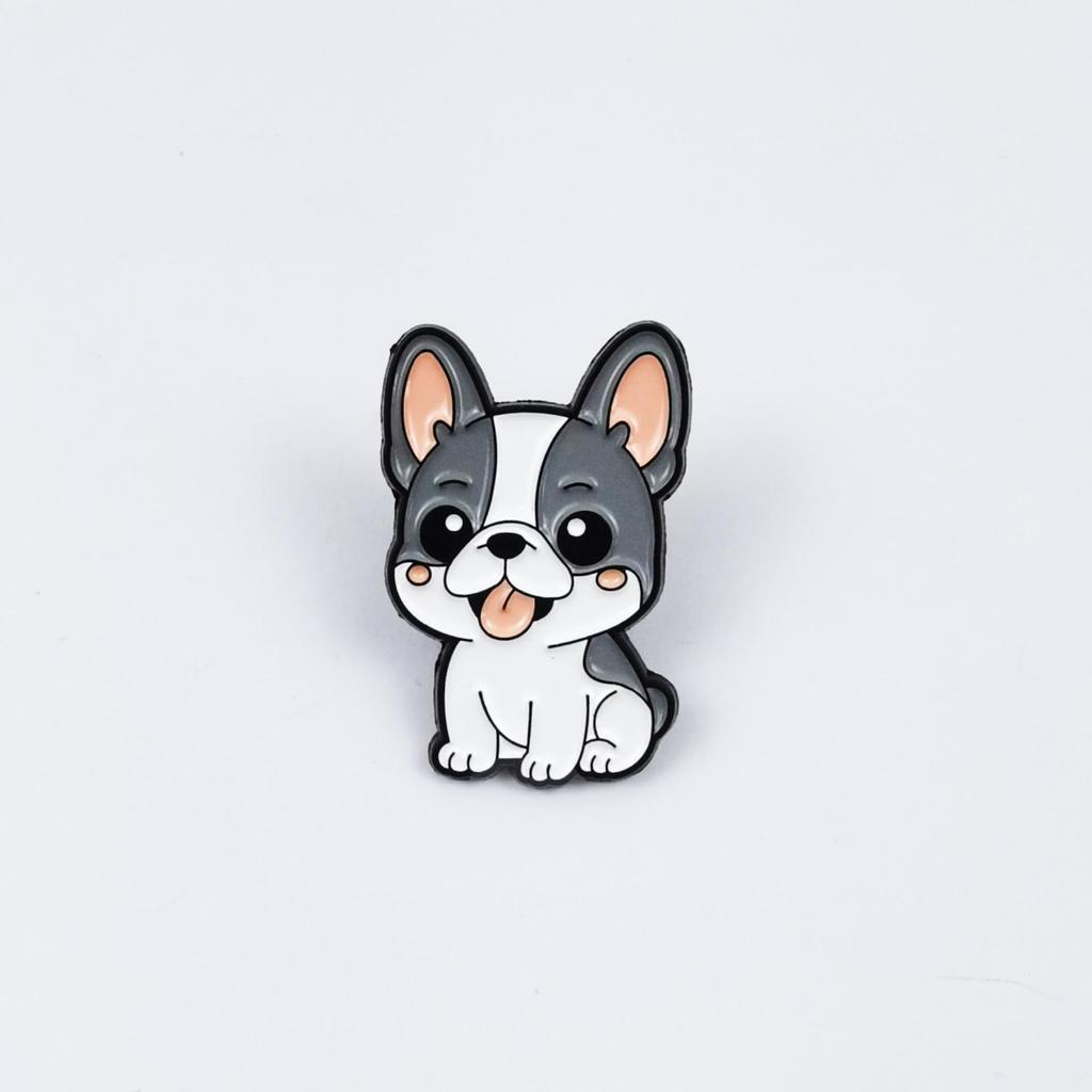 Creative Cartoon Puppy Metal Lapel Pin: Cute Bag Accessory or Children's Clothing Brooch