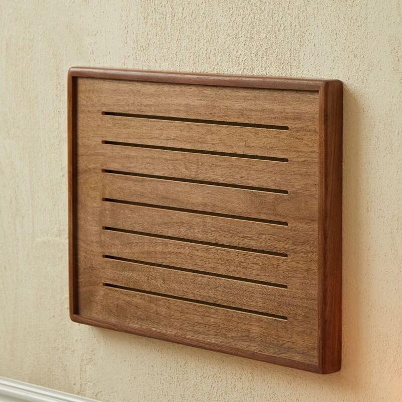 Handun Black Walnut Louver Meter Box Cover