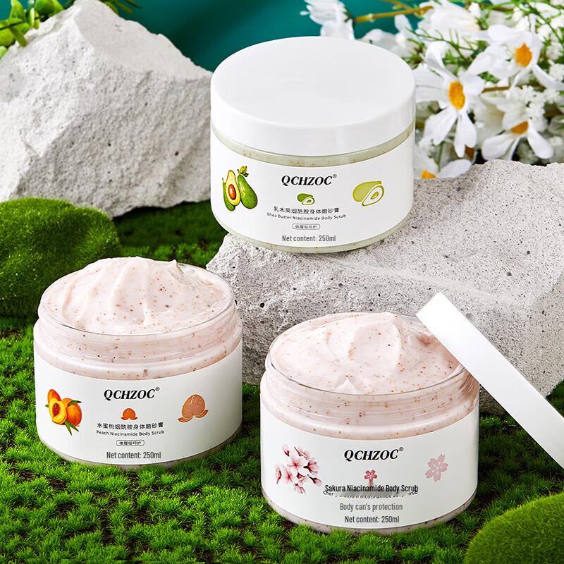QCHZOC Cherry Blossom Niacinamide Body Scrub 6-Pack