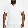 Nike Solid Color Logo Polo With Button-Up Short Sleeves Men Tops White DH0857-100