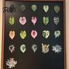 Botanical Fridge Magnets 3D Tropical Plants Refrigerator Magnet, Acrylic Green Decorative Plant Home Decor Memo Notes Photo Holder for Kitchen Office