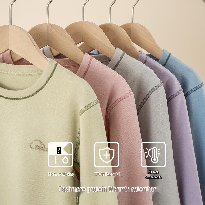 Atmungsaktives antibakterielles Kaschmir-Unterwäscheset für Kinder für den Herbst