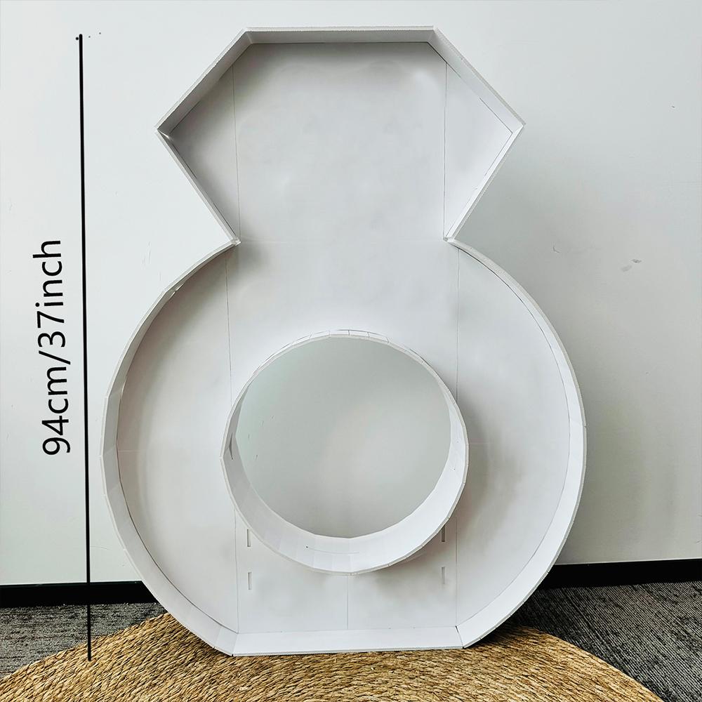 

1 шт. 94 см/37 дюймов алмазная рамка для шатра KT Board Diamond Decoration Party Decorative для свадебной вечеринки, юбилея, украшения без воздушного шара