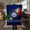 1PC Custom Name Inter Milan Patterned Flannel Blanket Suitable For All Seasons for Home Decor Warmth and Comfort Gifts Holiday Present