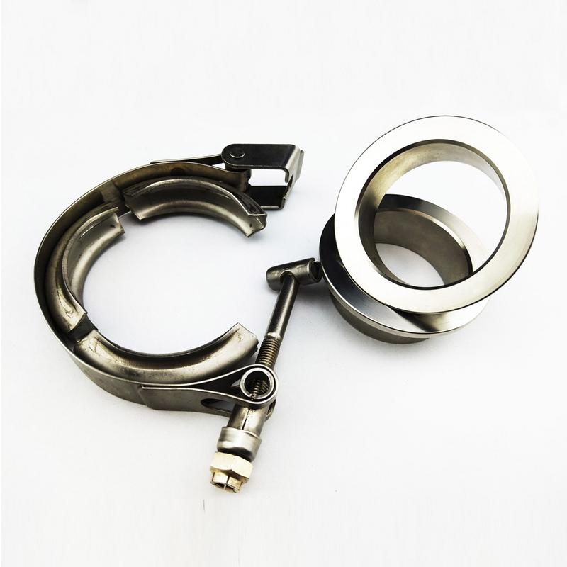 1.5"-5.0"' stainless steel  Quick release V-Band clamp  flat Flange  metal clench  nut  for car Turbo Exhaust Downpipes