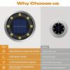 5PCS 8LED Super Bright Solar Buried Light, Outdoor IP44 Waterproof, Automatic Closing and Opening, Warm Light, White Light