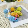1pc Cat Playing with Mouse, Colorful Weaving Mouse Tail Ball, Teasing Cat Toys, Rustling Sound, Self Hi Toys, Pet Supplies