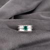Green Emerald Gemstone Ring Jewelry, Handmade Gorgeous Silver Ring, 925 Sterling Silver Jewelry For Wedding Gift