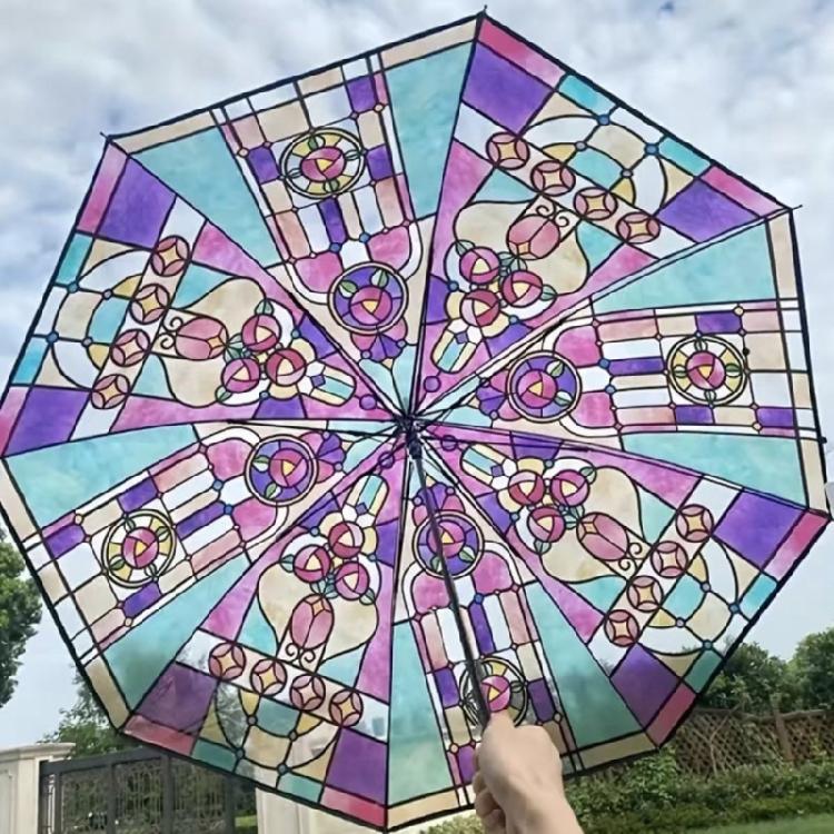 Clear Bubble Umbrella Wedding,Transparent Umbrella Windproofs Canopy Rain Bubble Umbrella Church Glass Stick Umbrella