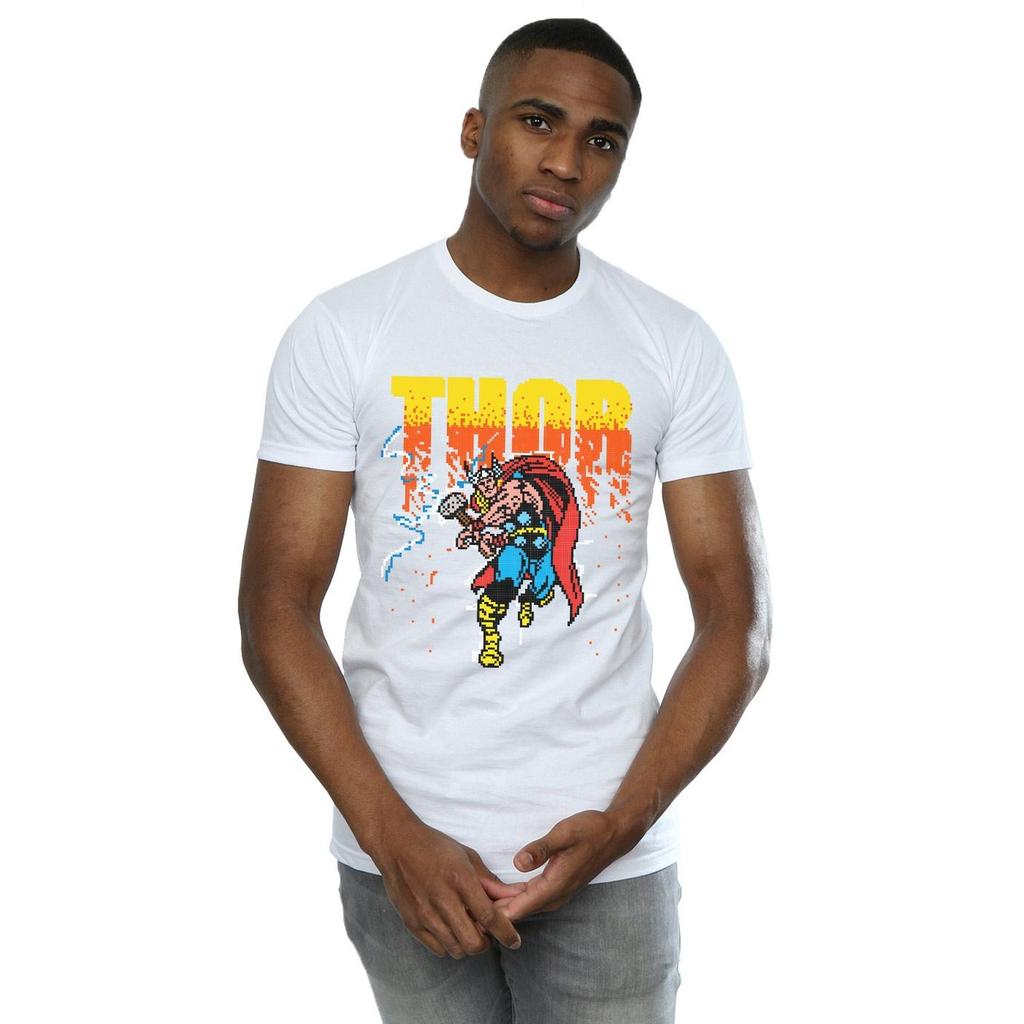 Marvel Mens Thor Pixelated T-Shirt