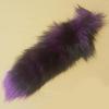 Gradient Foxes Furs Tail Pendant Keychain Keys Holder for Purse Bag Decoration