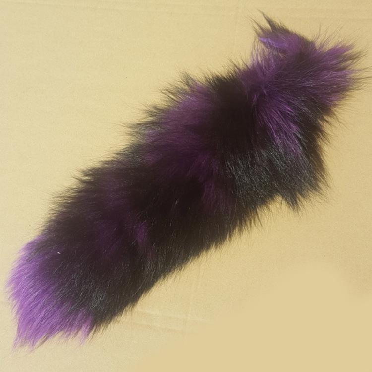 Gradient Foxes Furs Tail Pendant Keychain Keys Holder for Purse Bag Decoration