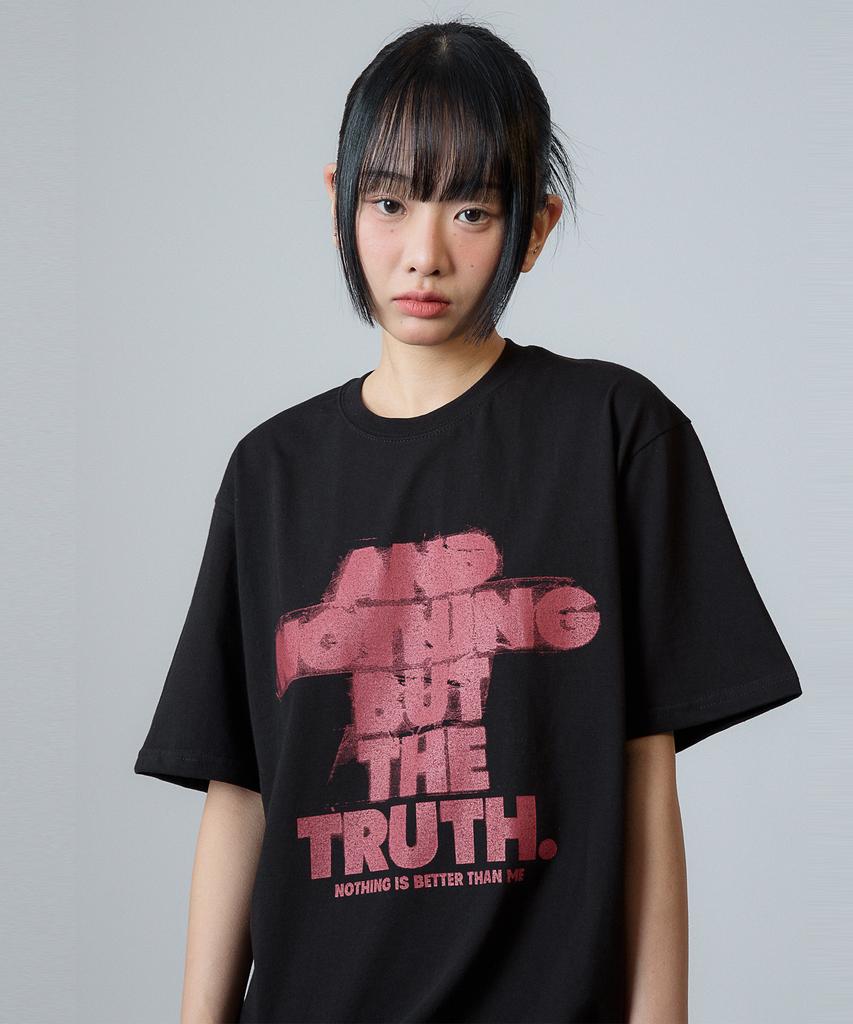 Nasttingijeubeleoldaenmi Scratch Lettering Tee_Black