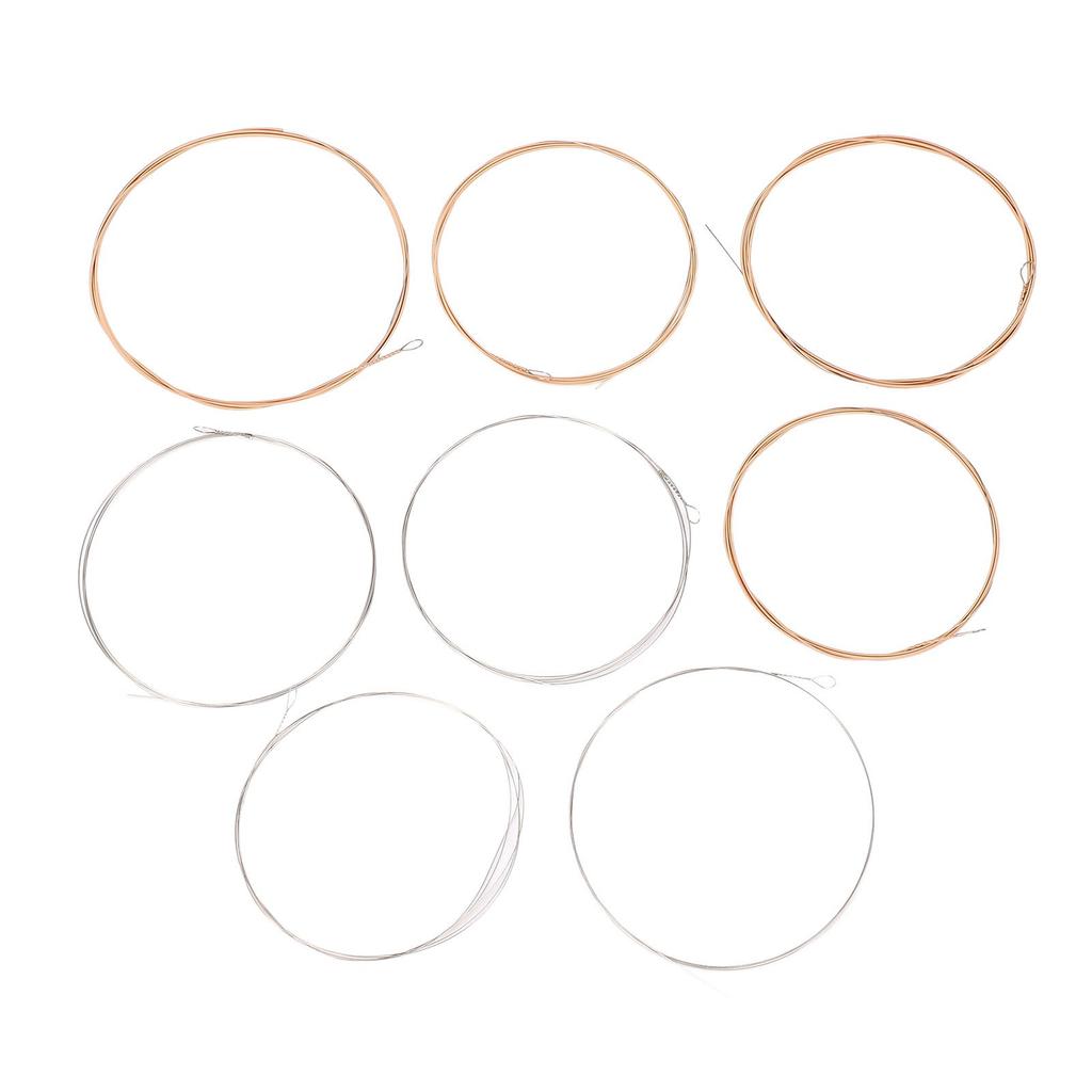 8 Pcs Mandolin String Phosphor Bronze Stable Timbre 8 String Mandolin Strings for Replacement