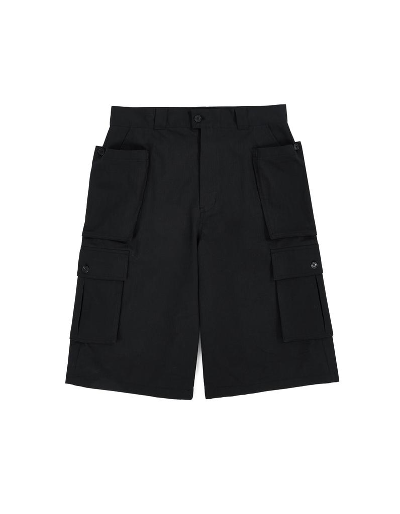 LORES Double Pocket Cargo Short - Black