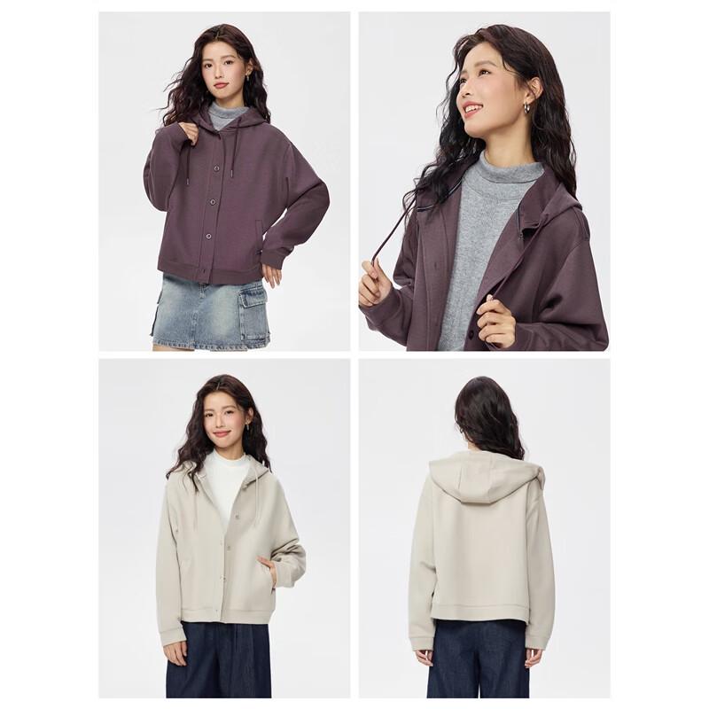 Giordano Women's Double-Layer Air Hooded Cardigan