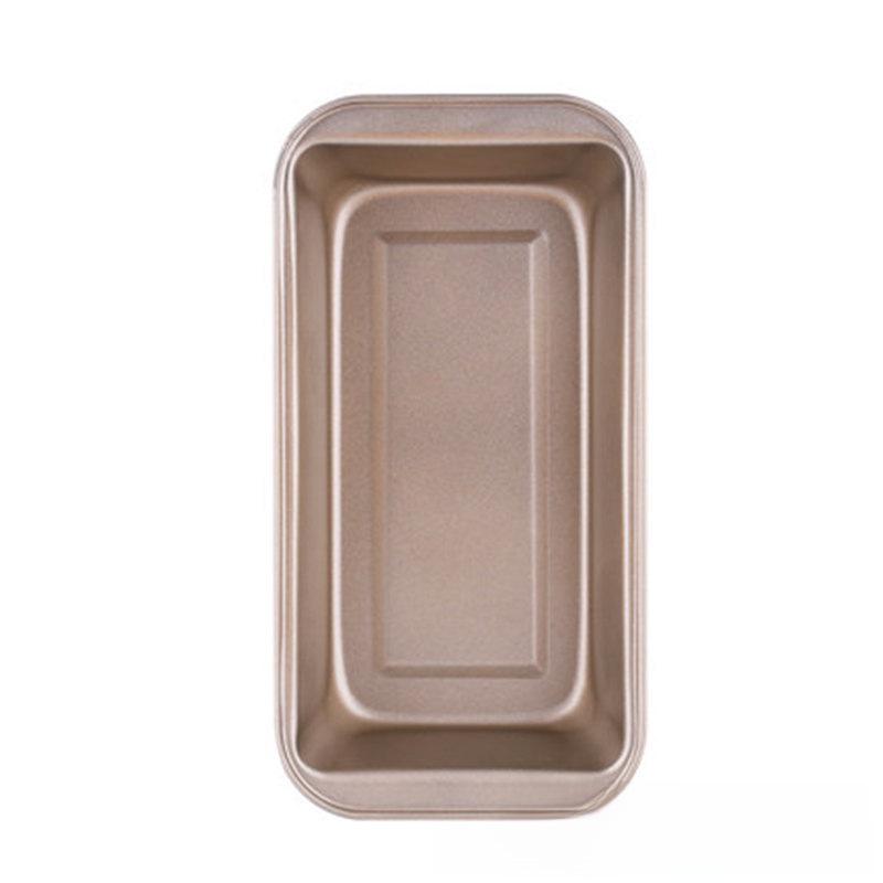Golden Non-Stick Corrugated Toast Box with Lid - 450g Bread Baking Mold for Oven Use