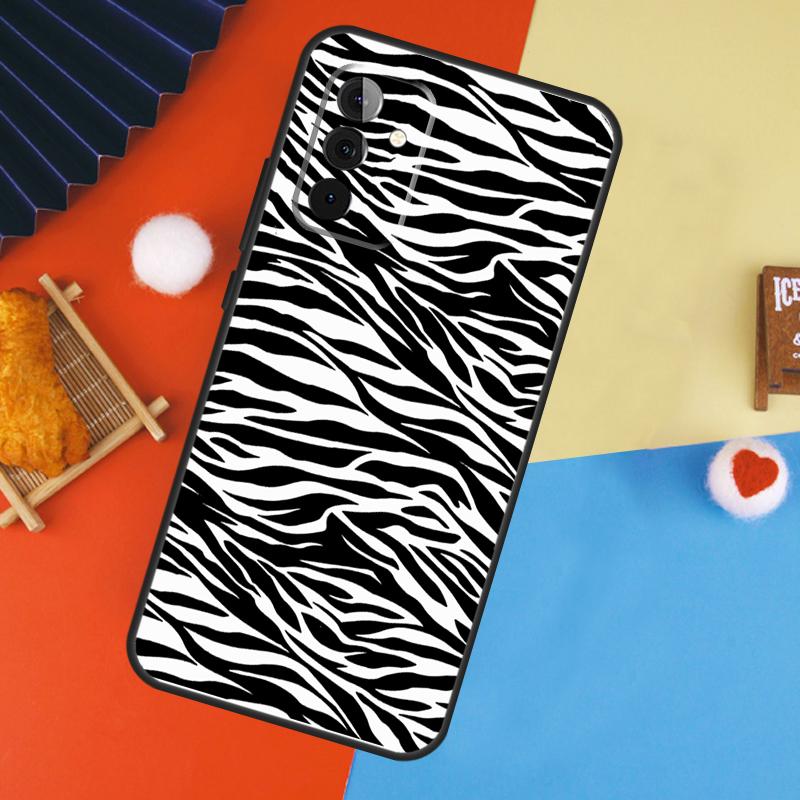 Zebra Stripe Print Case For Samsung Galaxy A56 A36 A16 A06 A13 A33 A53 A52 A32 A12 A54 A34 A14 A15 A35 A55 A17