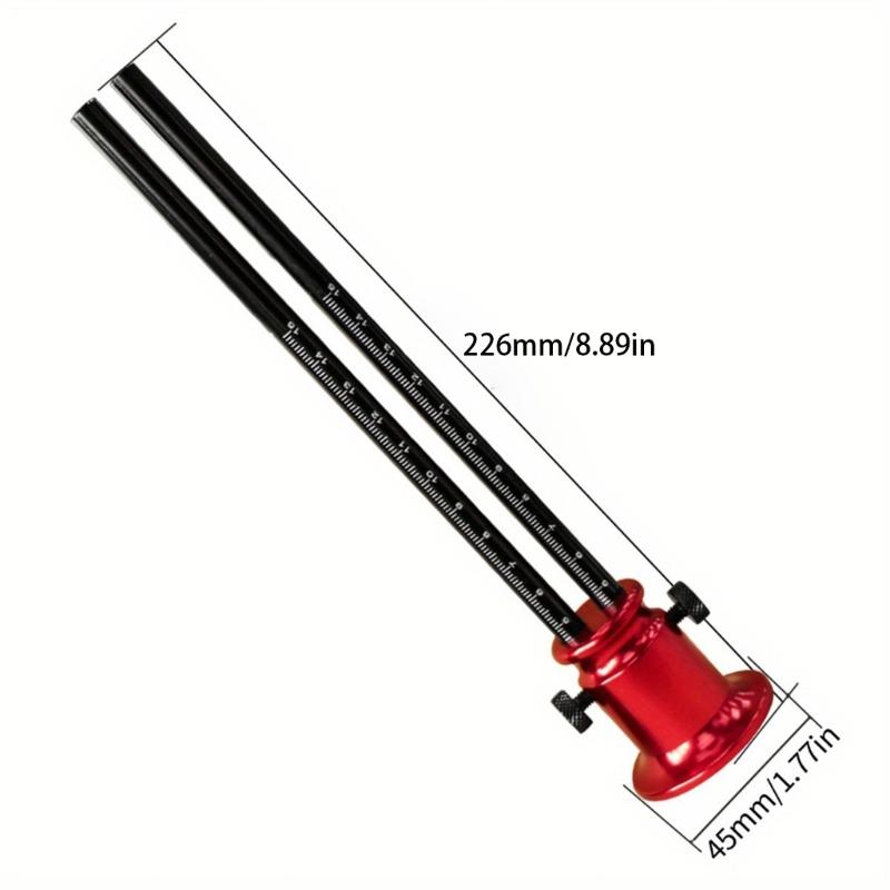 Woodworking Marking Scriber Anodized Aluminum Body Steel Cutter Double Scale Measurement System For Cabinet Making