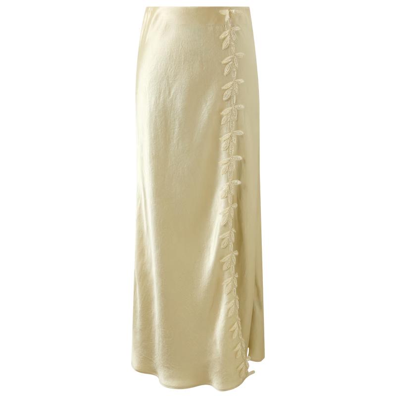 

San Cai New Chinese Style Acetate Mermaid Skirt M