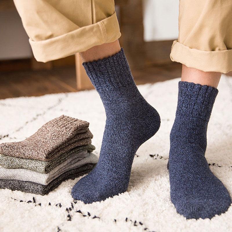 1/5/10pairs Women Winter Warm Socks Merino Wool Men Super Thicker Solid Against Cold Thermal Plush Soft Thick Snow Terry Socks