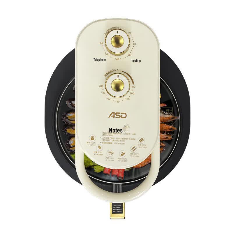 ASD 6.5L Visual Air Fryer with Knob Control CN plug (adapter included)