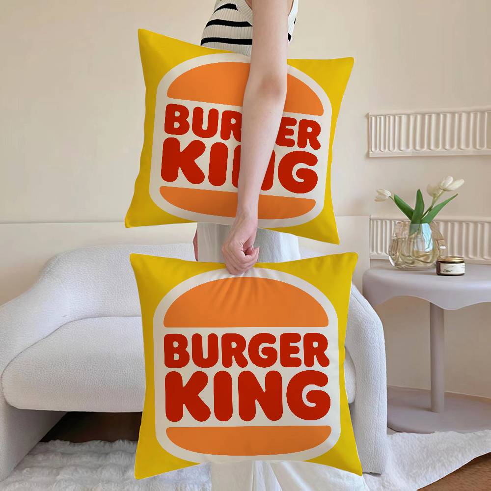 

B-Burger K-KingSE Pillow Case Sofa and Living Room Decorative Cushion Covers Dust-proof and Mite-proof Invisible Zipper 12x12Inch