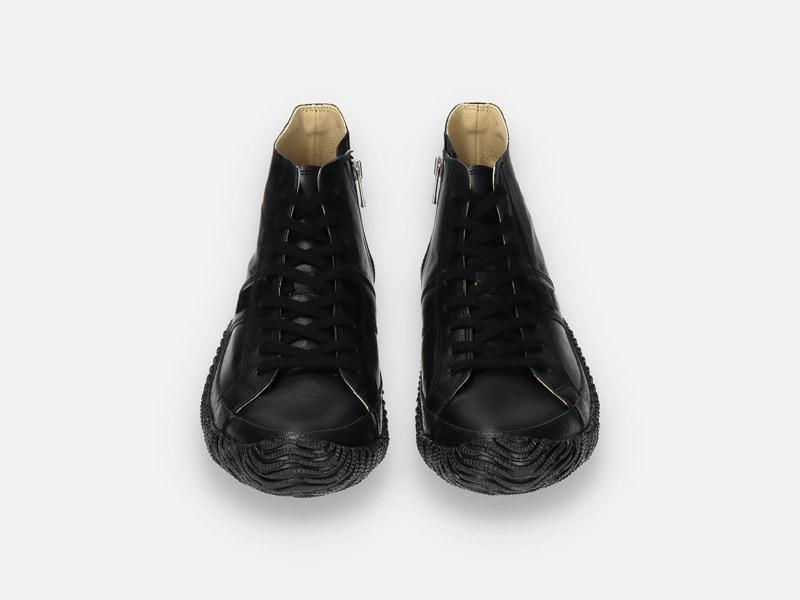 Spingle Handmade Kangaroo Leather Sneakers Spm-443 Black