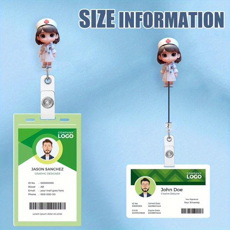 Retractable nurse badge clip, ideal for nursing students, nurses, and medical staff. A perfect gift.